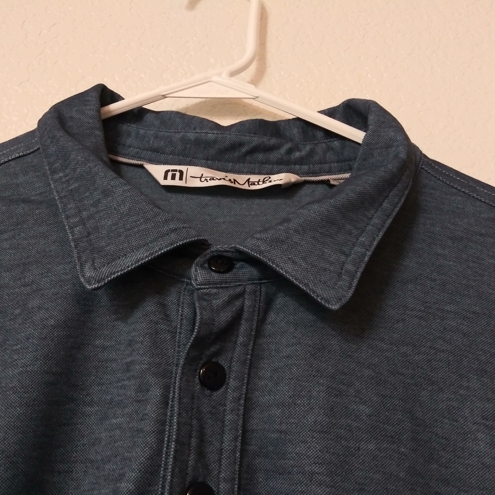 Travis Mathew Golf Polo XL Solid Blue